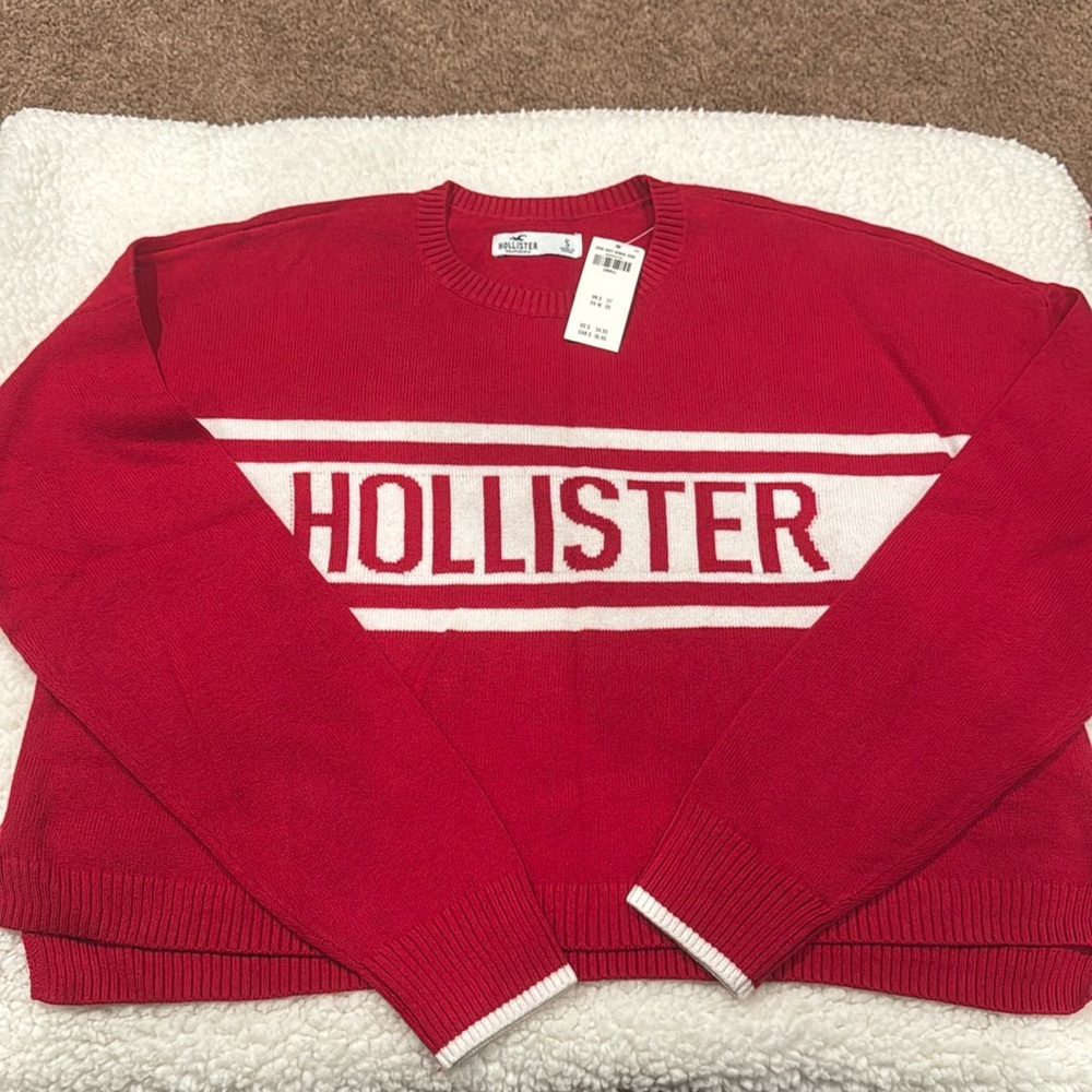 Hollister red sweater